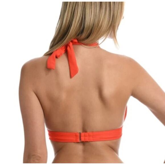 La Blanca Island Goddess Shirred Strap Halter Bikini Top NEW Size 4 - Picture 5 of 6